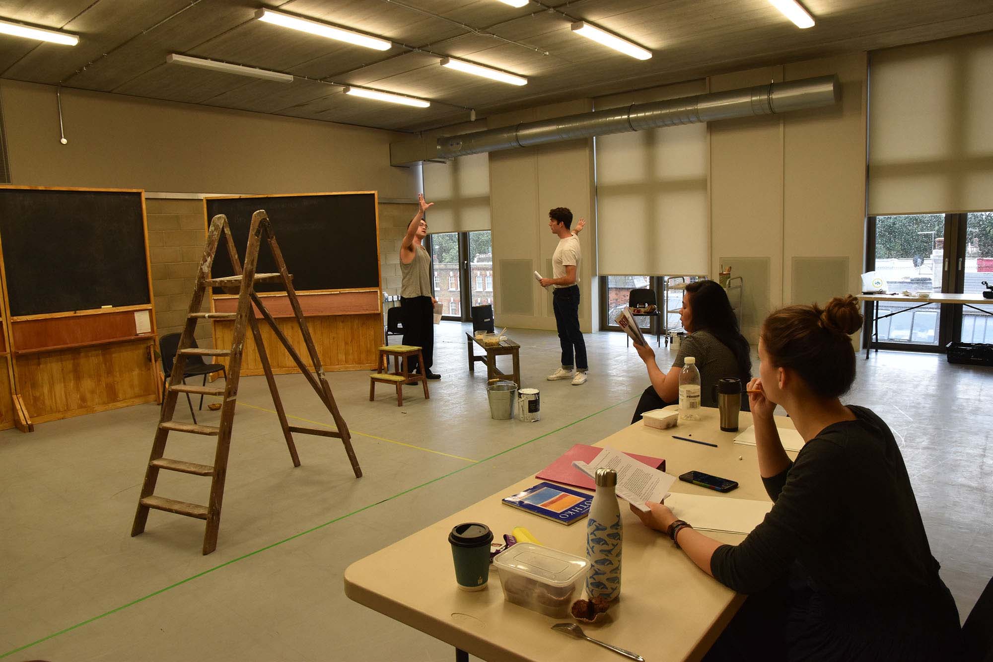 'RED', 2019<br/>Director: Paspawisa Jewpattanagul<br/>Set Design: Zoe Brennan<br/>During rehearsals<br/>Photo credit: Tom Thorpe